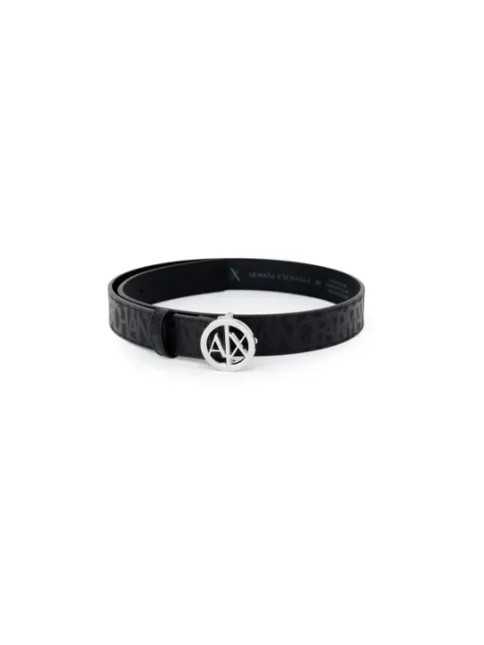 Schwarzer Armani Exchange Ledergürtel