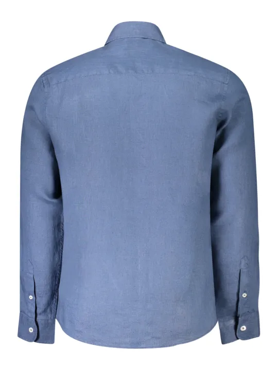 "North Sails Hemden im Sale | Ocean Blue Herrenhemd mit Italienkragen und Logo Stickerei online kaufen"|Planet-Deluxe