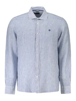 "Gestreiftes Langarmhemd mit Französischem Kragen & Logo"