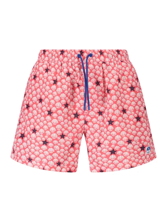 "North Sails Badehosen im Sale | North Sails Badeshorts mit Muster und elastischem Bund online kaufen"|Planet-Deluxe