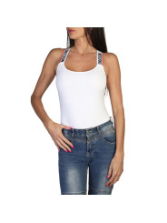 Weißes Tanktop mit Markenaufschrift