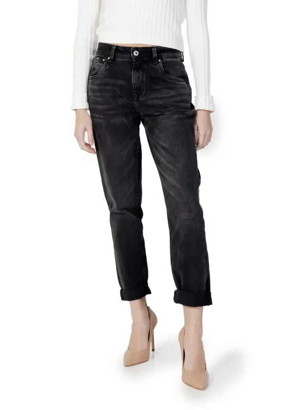 Schwarze, zulaufende Pepe Jeans Hose