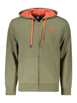 Kapuzensweatshirt mit Taschen & Kontrast - Gebürstet