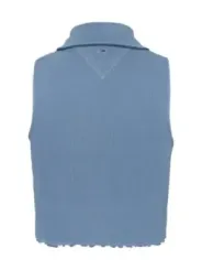 Tommy Jeans gestreiftes Strickweste grau