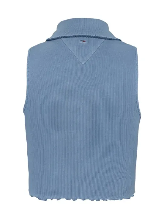 Tommy Jeans gestreiftes Strickweste grau