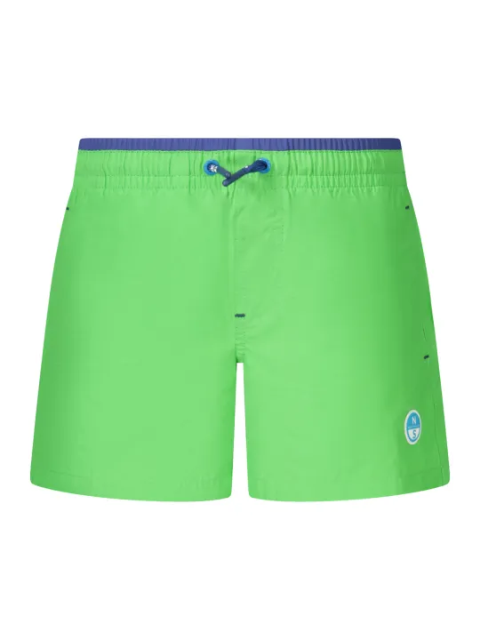 "North Sails Badehosen im Sale | North Sails Badeboxer für Jungen mit Innen Slip und Taschen, Elastischer Bund, Kontrastierende Details, Logo, Ocean Positive online kaufen"|Planet-Deluxe