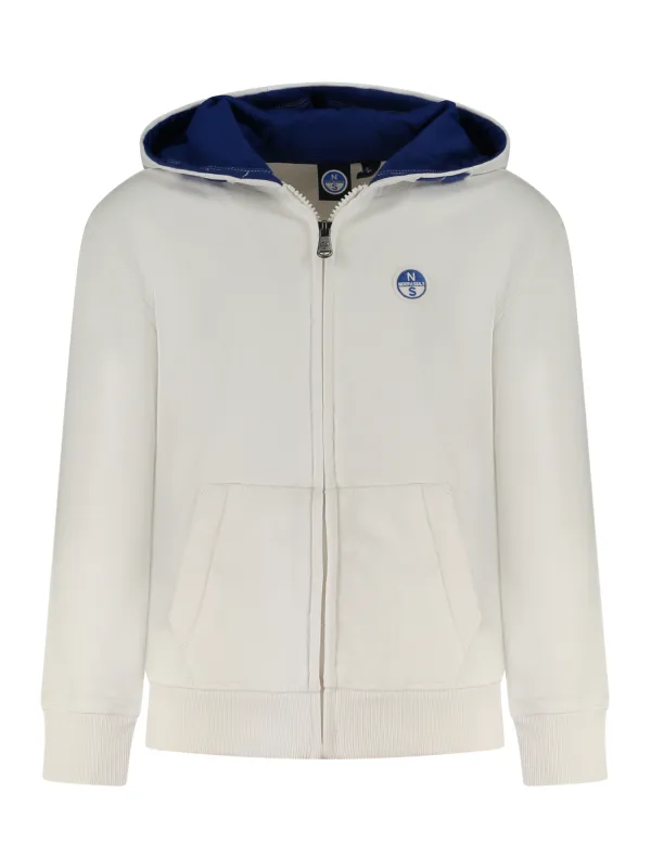 "North Sails Sweatshirts im Sale | North Sails Langarm-Kapuzensweatshirt mit Reißverschluss und Logo für Jungen online kaufen"|Planet-Deluxe