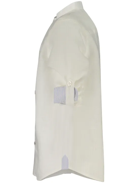 "North Sails Hemden im Sale | North Sails Langarmhemd mit koreanischem Kragen und kontrastierenden Details für Jungen online kaufen"|Planet-Deluxe