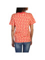 Moschino rotes Katzenmuster T-Shirt