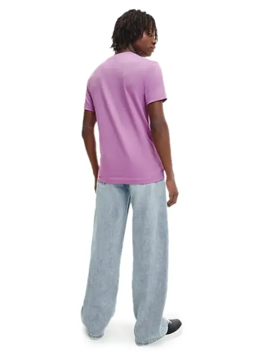 "Calvin Klein Jeans T-Shirts im Sale | Calvin Klein Jeans Herren T-Shirt Violett 100% Baumwolle online kaufen"|Planet-Deluxe