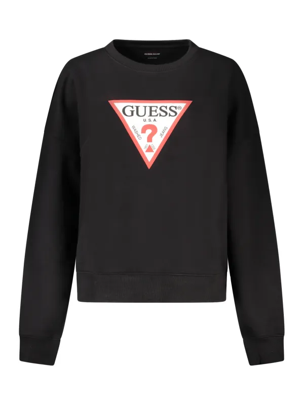 GUESS JEANS Schwarzes Sweatshirt – Stilvoll & Bequem GUESS JEANS Schwarzes Sweatshirt – Stilvoll & Bequem