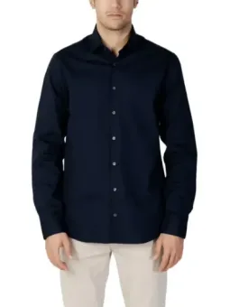 Schwarzes Calvin Klein Herrenhemd Knopfleiste