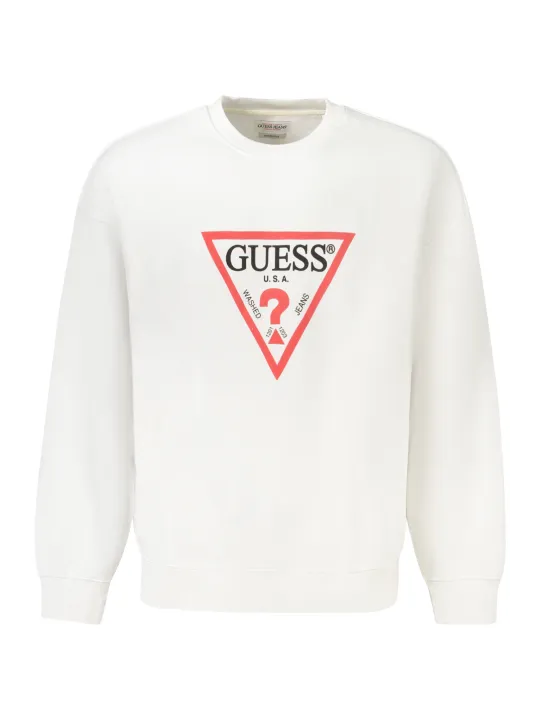 "GUESS JEANS Sweatshirts im Sale | Bio Baumwolle Rundhals Sweatshirt mit Logo Print online kaufen"|Planet-Deluxe