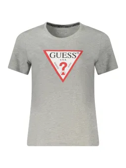 GUESS JEANS T-Shirt: Stilvolles Design in Grau-Melange