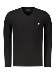 "GUESS JEANS T-Shirts im Sale | Guess Jeans Bio Baumwolle Slim Fit V Shirt mit Logo Applikation online kaufen"|Planet-Deluxe