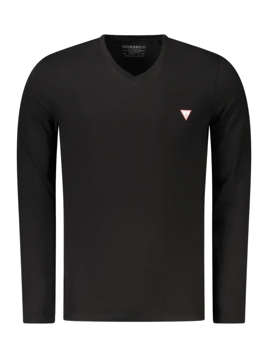 "GUESS JEANS T-Shirts im Sale | Guess Jeans Bio Baumwolle Slim Fit V Shirt mit Logo Applikation online kaufen"|Planet-Deluxe