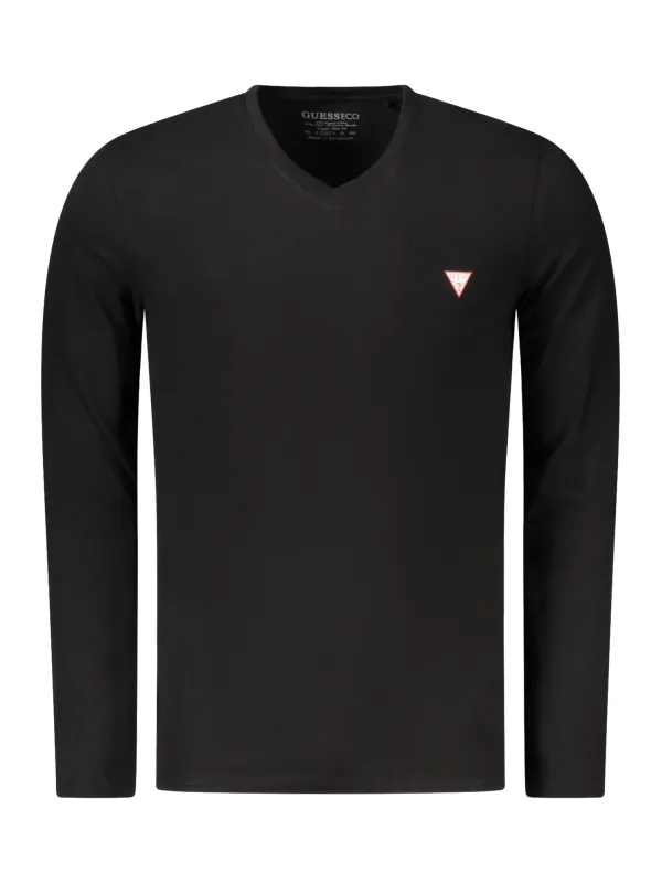 "GUESS JEANS T-Shirts im Sale | Guess Jeans Bio Baumwolle Slim Fit V Shirt mit Logo Applikation online kaufen"|Planet-Deluxe