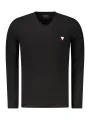 "GUESS JEANS T-Shirts im Sale | Guess Jeans Bio Baumwolle Slim Fit V Shirt mit Logo Applikation online kaufen"|Planet-Deluxe