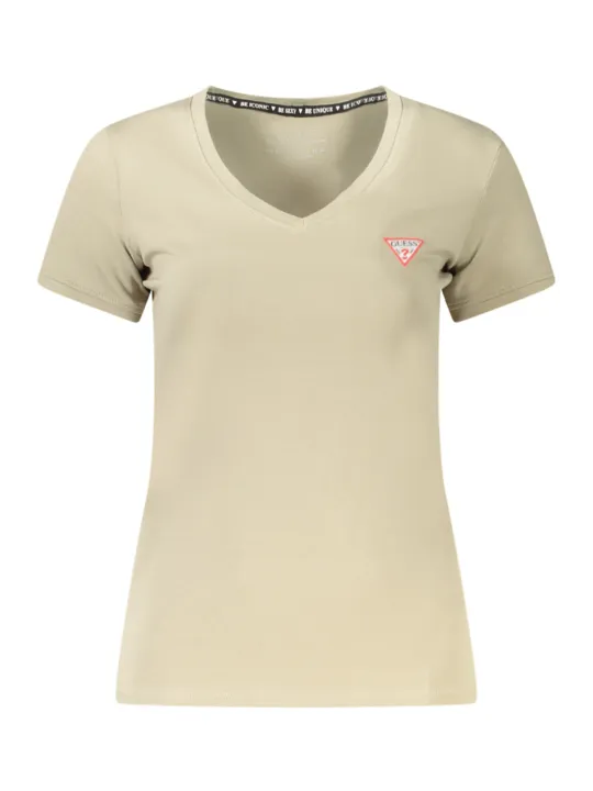 Guess Jeans V-Ausschnitt T-Shirt aus Bio-Baumwolle, Logo