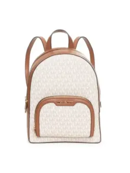 Michael Kors Damen Rucksack Vanilla: Stilvoll mit Logo-Zipper
