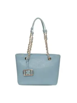 Damen Schultertasche aus Polyurethan mit Logo-Zipperverschluss