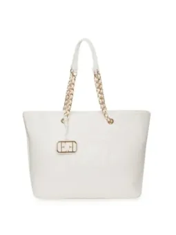 Stylische Damen Schultertasche mit Logo, 46x30x15 cm