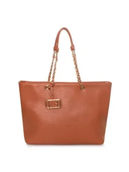 Stylische Damen Schultertasche mit Logo, 46x30x15 cm