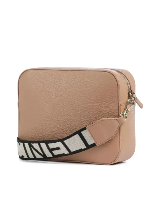 Coccinelle Damen Leder Umhängetasche mit Zipper & Logo