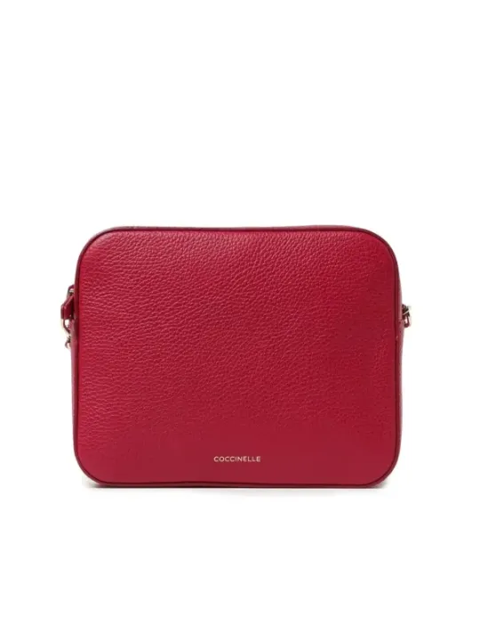 "Coccinelle Umhängetaschen im Sale | Coccinelle Damen Leder Umhängetasche mit Zipper und Logo online kaufen"|Planet-Deluxe