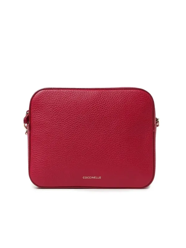 "Coccinelle Umhängetaschen im Sale | Coccinelle Damen Leder Umhängetasche mit Zipper und Logo online kaufen"|Planet-Deluxe