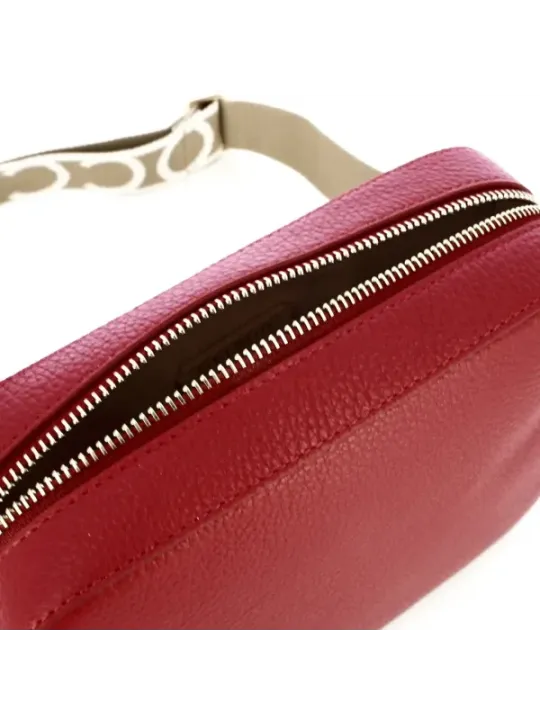 "Coccinelle Umhängetaschen im Sale | Coccinelle Damen Leder Umhängetasche mit Zipper und Logo online kaufen"|Planet-Deluxe
