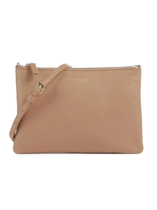 "Coccinelle Umhängetaschen im Sale | "Damen Leder Clutch mit Zipper und Logo von Coccinelle" online kaufen"|Planet-Deluxe