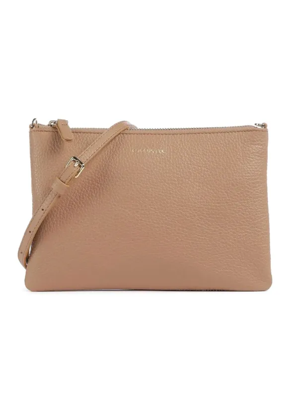 "Coccinelle Umhängetaschen im Sale | "Damen Leder Clutch mit Zipper und Logo von Coccinelle" online kaufen"|Planet-Deluxe