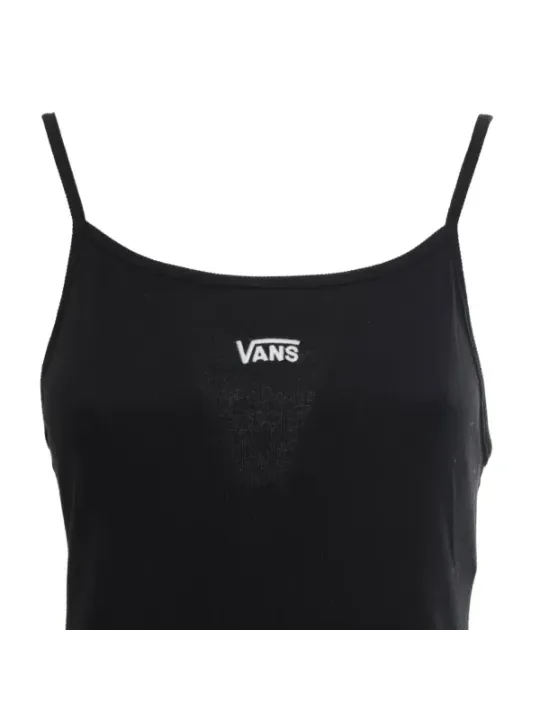 "Vans Kleider im Sale | Vans Damen Kleid - Ärmellos, Einfarbig mit Logo - VN0A5LMEBLK1 - Komfortabler Baumwollmix  online kaufen"|Planet-Deluxe