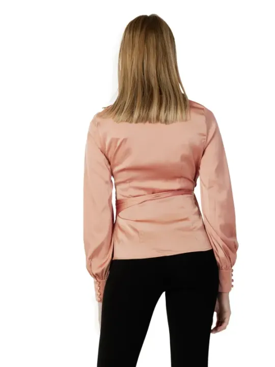 Zartrosa Satin Wickelbluse Guess 348202