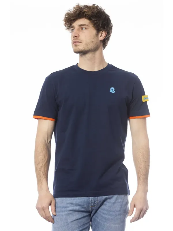 "Invicta T-Shirts im Sale | Frühjahr Herren T-Shirt Rundhals Baumwolle Blau mit Logo online kaufen"|Planet-Deluxe