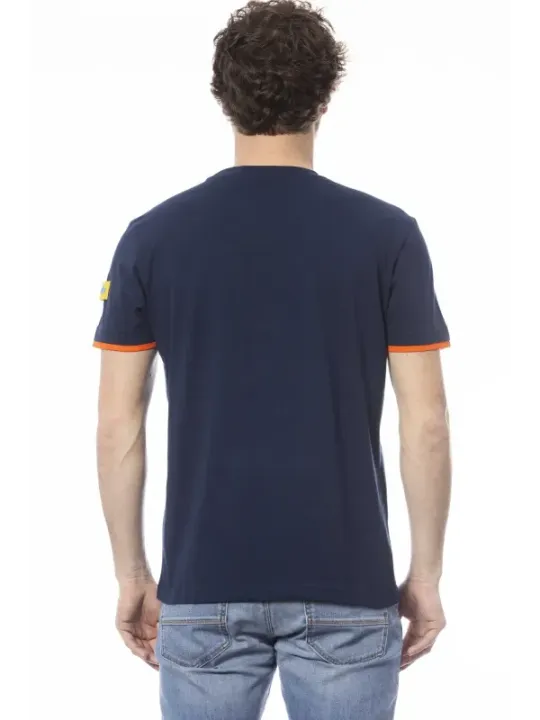 "Invicta T-Shirts im Sale | Frühjahr Herren T-Shirt Rundhals Baumwolle Blau mit Logo online kaufen"|Planet-Deluxe