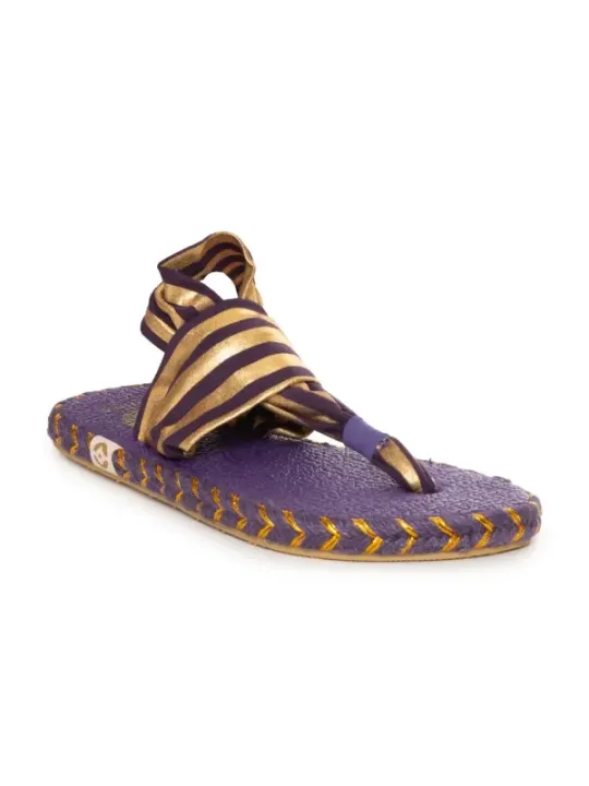 "Nalho Sandalette im Sale | Damen Flipflops Frühling Sommer Textil Gummi Lila online kaufen"|Planet-Deluxe