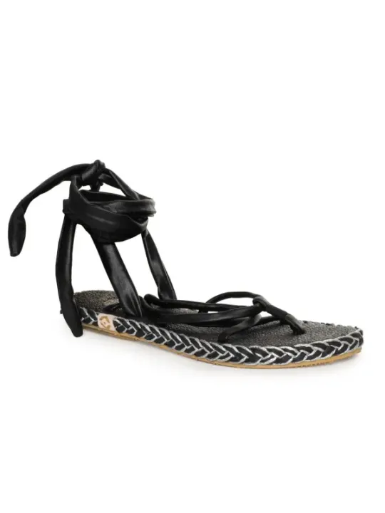 "Nalho Sandalette im Sale | Frühjahr Sommer Damen Flipflops Textil Schwarz online kaufen"|Planet-Deluxe