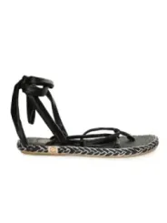 "Nalho Sandalette im Sale | Frühjahr Sommer Damen Flipflops Textil Schwarz online kaufen"|Planet-Deluxe