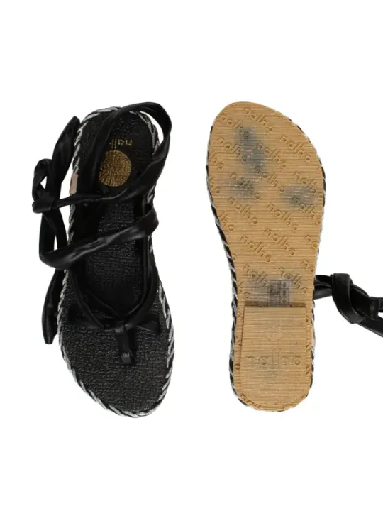 "Nalho Sandalette im Sale | Frühjahr Sommer Damen Flipflops Textil Schwarz online kaufen"|Planet-Deluxe
