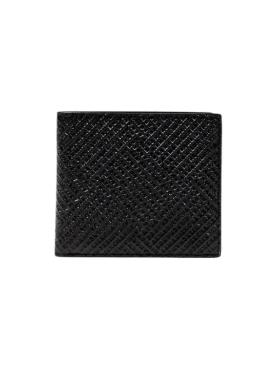 Armani Exchange Herren Brieftasche - Leder, Print, Schwarz