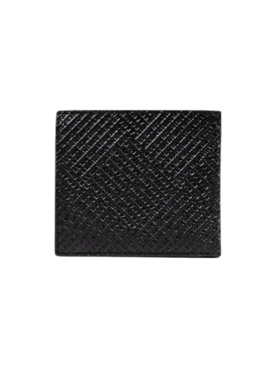 Armani Exchange Herren Brieftasche - Leder, Print, Schwarz