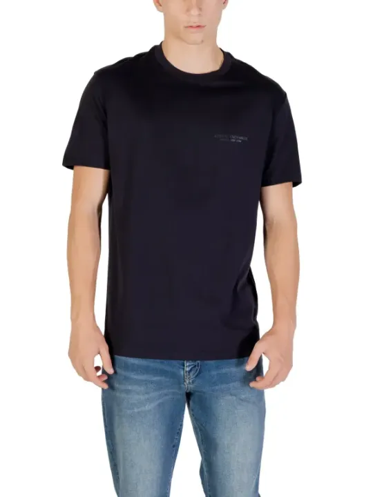 "Armani Exchange T-Shirts im Sale | Armani Exchange Herren T-Shirt - Blau, Kurzarm, Rundhals, 100% Baumwolle für Herbst/Winter online kaufen"|Planet-Deluxe