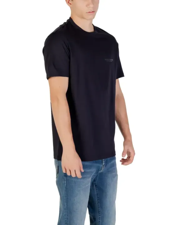 "Armani Exchange T-Shirts im Sale | Armani Exchange Herren T-Shirt - Blau, Kurzarm, Rundhals, 100% Baumwolle für Herbst/Winter online kaufen"|Planet-Deluxe