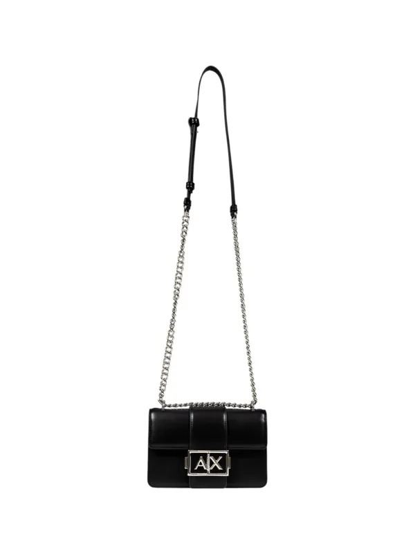 "Armani Exchange Einzelstücke & Seltenheiten im Sale | Armani Exchange - Elegante Umhängetasche für Damen - Schwarz - Herbst/Winter Kollektion - Kompakte Größe mit Clipverschluss  online kaufen"|Planet-Deluxe
