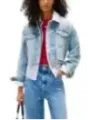 "Tommy Hilfiger Jeans Blazer im Sale | Tommy Hilfiger Jeans Damen Kostümjacke - Azurblau mit Druckmuster für Herbst/Winter - Artikelcode: DW0DW21063 online kaufen"|Planet-Deluxe