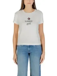 "Tommy Hilfiger Jeans T-Shirts im Sale | Tommy Hilfiger Damen Bio-Baumwoll T-Shirt Weiß Herbst/Winter online kaufen"|Planet-Deluxe