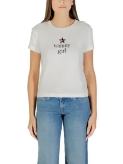 Tommy Hilfiger Damen Bio-Baumwoll T-Shirt Weiß H/W