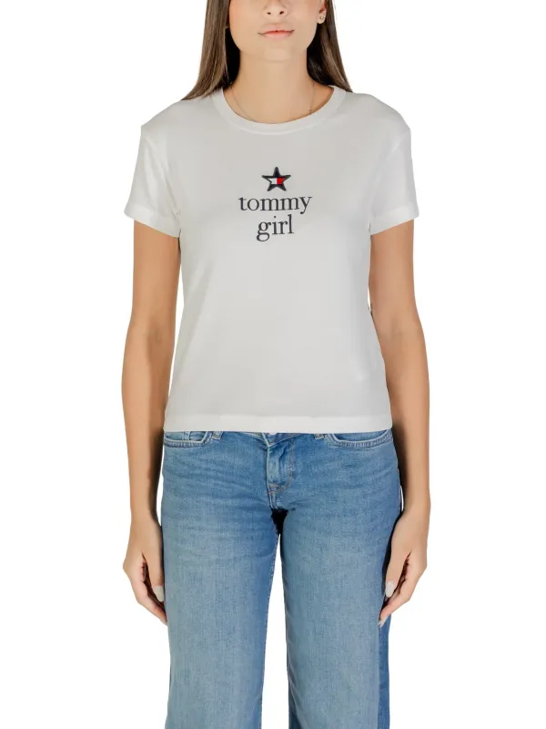 "Tommy Hilfiger Jeans T-Shirts im Sale | Tommy Hilfiger Damen Bio-Baumwoll T-Shirt Weiß Herbst/Winter online kaufen"|Planet-Deluxe "Tommy Hilfiger Jeans T-Shirts im Sale | Tommy Hilfiger Damen Bio-Baumwoll T-Shirt Weiß Herbst/Winter online kaufen"|Planet-Deluxe